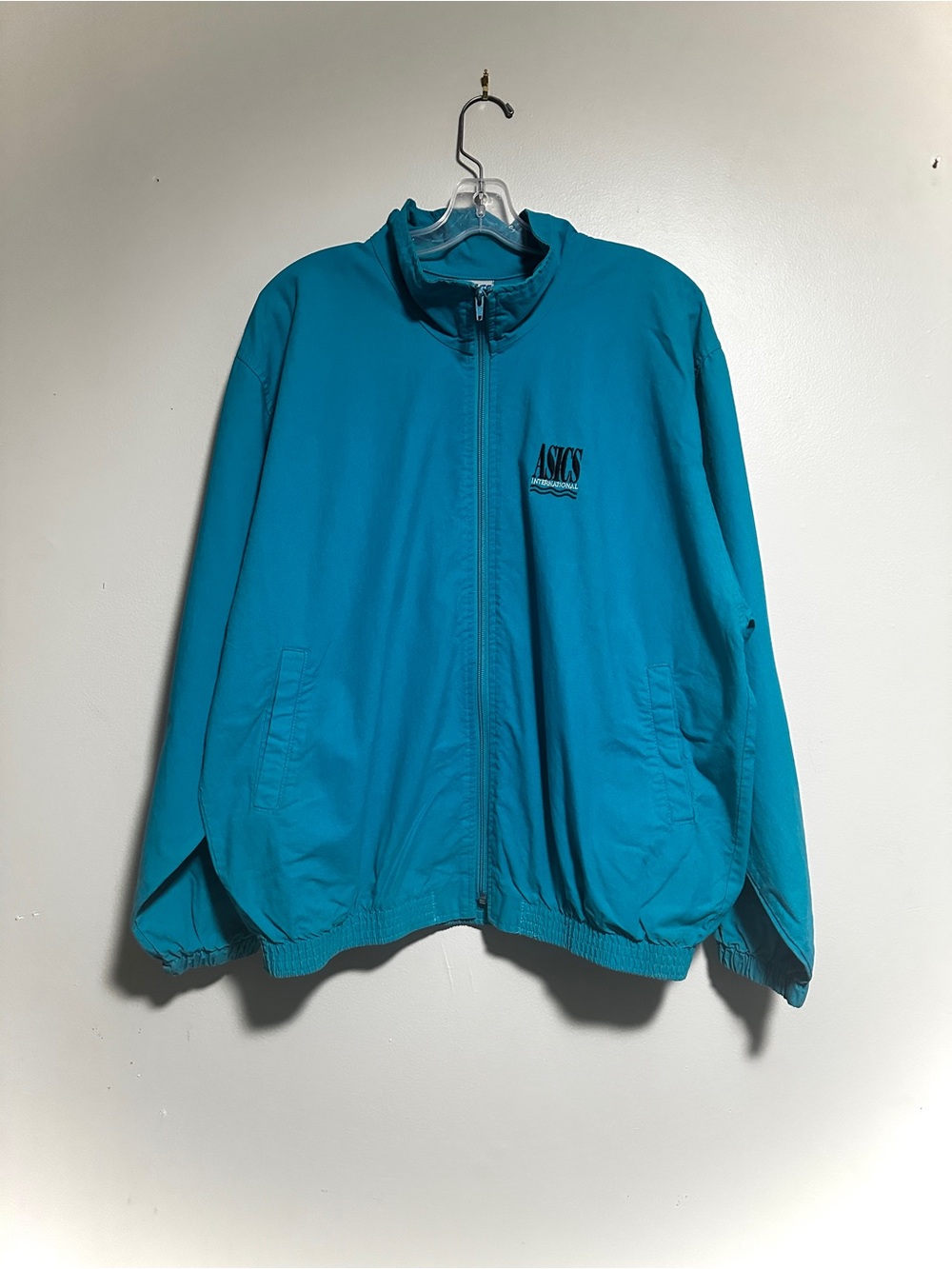 Vintage early 90s ASICS Teal Athletic Jacket (rare)